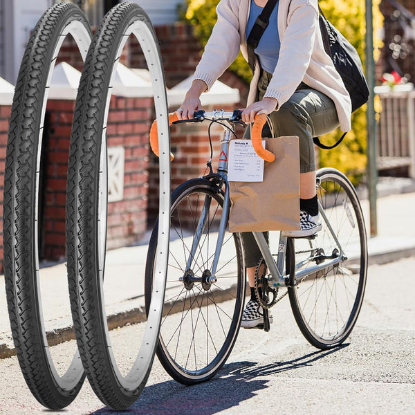24X1 3/8 (37-540) Bike Tires 24" Inch Bike Tire Compatible with 24 x 1 3/8 Road Bike Wheelchair Tires Bicycle Tires