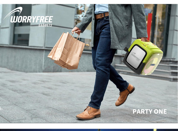 Portable Bluetooth Speaker with Two Microphones, TWS Pairing, Multicolor LED Lights, 10-12 Hours Playtime, 80W, Black