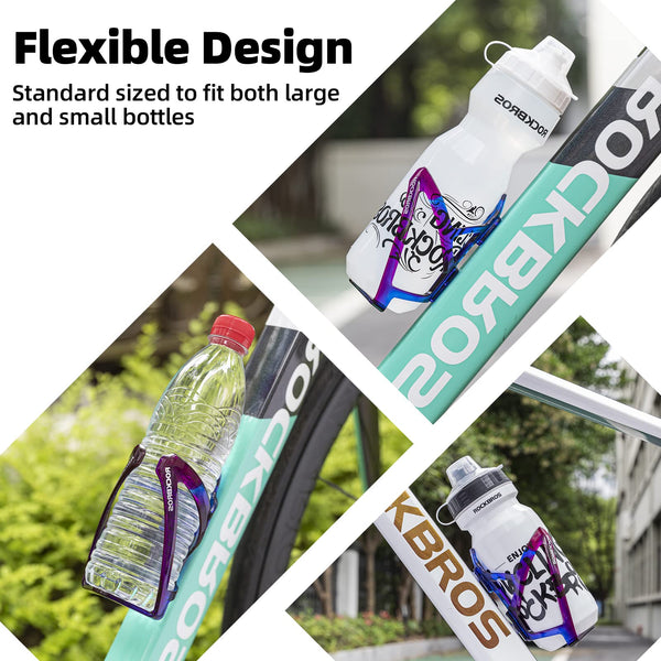 ROCKBROS Bike Water Bottle Holder Ultra-Light Bicycle Bottle Cages with Screws Tool, Universal Bike Cup Holder for Road MTB Mountain Bikes Cycling Accessories（2 Pack） - TRIPPER ELECTRIC BIKES