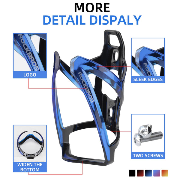 ROCKBROS Bike Water Bottle Holder Ultra-Light Bicycle Bottle Cages with Screws Tool, Universal Bike Cup Holder for Road MTB Mountain Bikes Cycling Accessories（2 Pack） - TRIPPER ELECTRIC BIKES