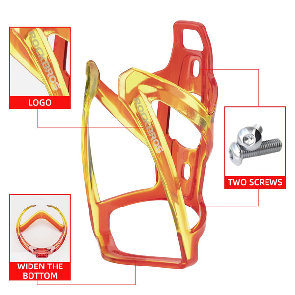 ROCKBROS Bike Water Bottle Holder Ultra-Light Bicycle Bottle Cages with Screws Tool, Universal Bike Cup Holder for Road MTB Mountain Bikes Cycling Accessories（2 Pack） - TRIPPER ELECTRIC BIKES