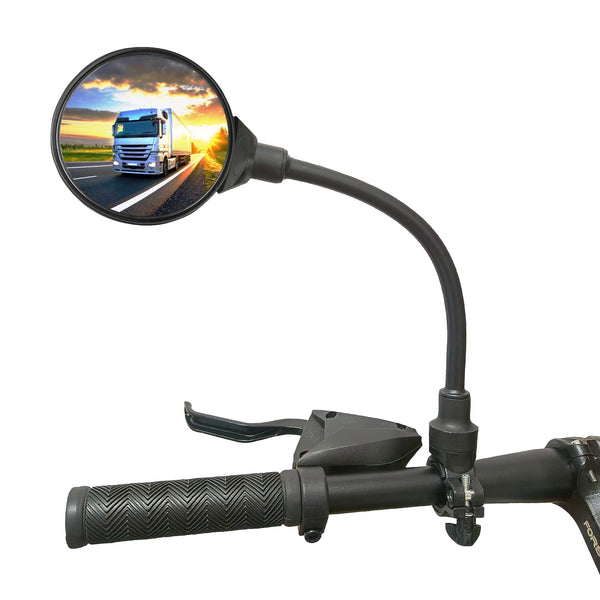 Bike Mirror, Adjustable Bike Mirrors Handlebar Rearview Mirror, Acrylic Convex Round Bike Rear View Mirrors for Handlebars, Bicycle Mirror for E-bike Scooter