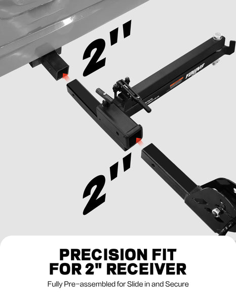 Young Hitch Mount Bike Rack with Ramp, 200 lbs. Capacity for 2 E-Bikes, Fat Tire and Standard, fits Cars, SUVs, RVs, Trailers with 2 Inch Receiver