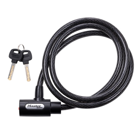 Master Lock 8364DCC Cable Bike Lock with Key, 5 ft. Long, Black - TRIPPER ELECTRIC BIKES