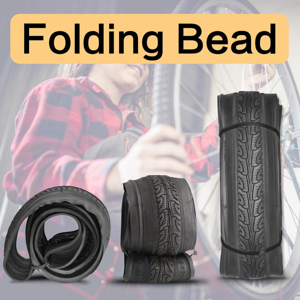 700x35C Bike Tire Foldable Replacement Tires with or Without Bike Tubes and Tire Levers for Road Bicycle