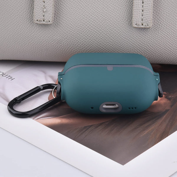 Case Compatible with AirPod Pro 2 Protective Cover with Keychain (503-Green)
