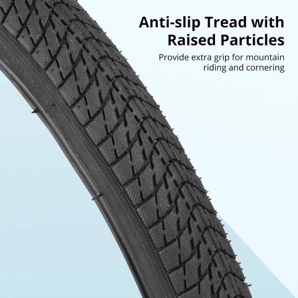20 inch Bike Tire, 2 Pack 20x1.75 Bike Tires and 20x1.5-1.75 Bike Tubes with Bike Tire Levers, 20x1.75 Bicycle Tire Portable MTB Tires BMX Rubber Tire for Mountain Path Muddy Trail