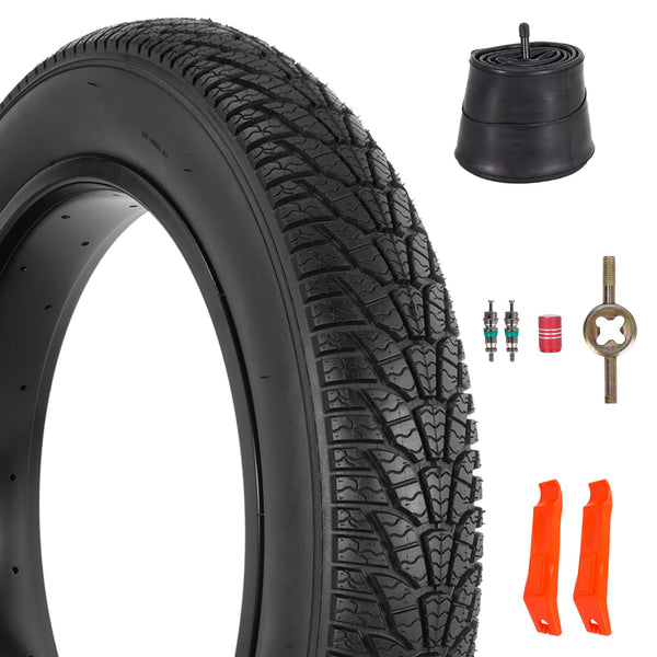 2-Pack 26x4.0 Fat Bike Tire, 26 Inch Mountain Bike Tires & Tubes Set, Folding Replacement Bicycle Tires with Tire Levers for Off-Road Bike and Ebike