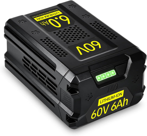60V 6.0Ah Lithium Battery Compatible with Greenworks 60V Battery LB604, 2908502, LB6042, LB60A00, LB60A01, LB60A02, 60 Volt Power Tools PS60L211 PH60L210