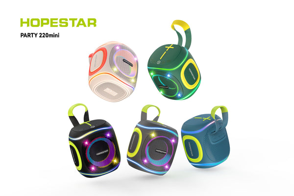10W Portable Bluetooth Speaker with RGB Lights (Black)
