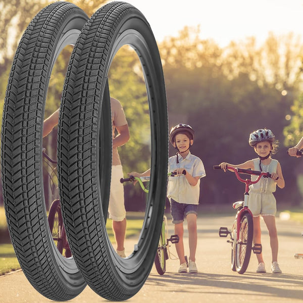 18" Bike Tires 18 X 2.125 and 18 Inch Folding Bicycle Replacement Tire Fit 18x1.75/1.95/2.125 Compatible with BMX Bike RoyalBaby Joystar Bike Road Bicycle Folding Bike