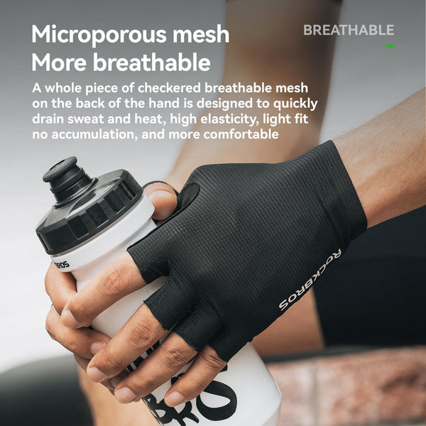 ROCKBROS Cycling Gloves for Men Women - Breathable Gel Pad Road Mountain Bike Gloves - Touch Screen Anti-Slip MTB Gloves for Cycling Workout Outdoor Sports