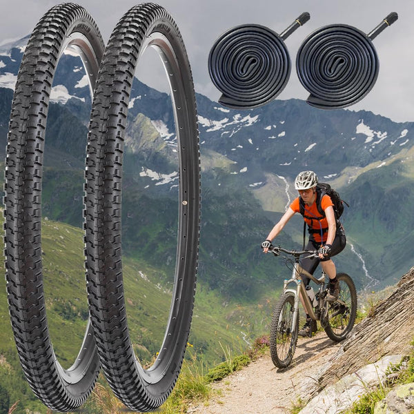 2 Pack 26/27.5 x 2.10 Bike Tires 26/27.5 inch Folding Bike Tires Fit for 26/27.5 X 1.95/2.10/2.125 Mountain Bike Beach Cruiser Bike City Urban Bicycles Bikes