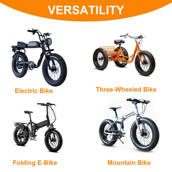 2-Pack 20x4.0 Fat Bike Tires & Tubes, 20 Inch Bike Tire Tube, Folding Replacement Bicycle Tires with 2 Tire Levers for Mountain Bike and Ebike