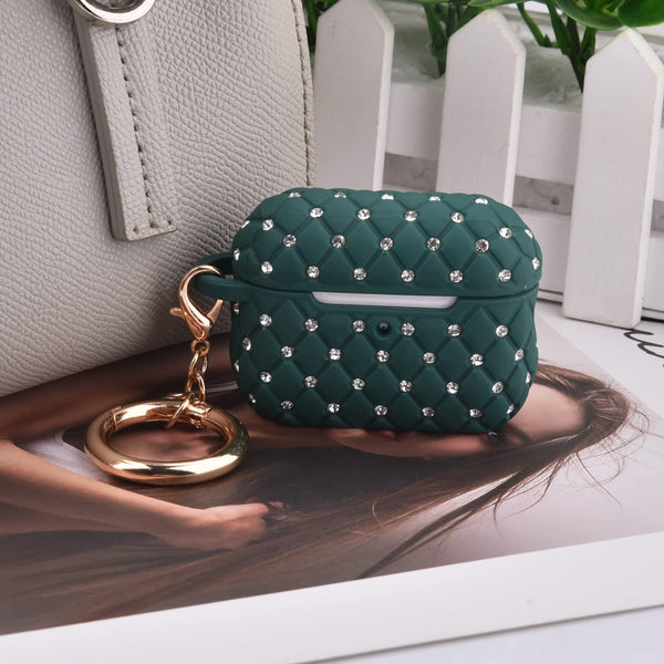 Case Compatible with AirPod Pro 2 Protective Cover with Keychain (503-Green)