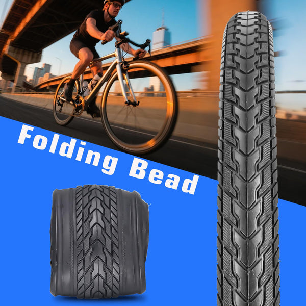 26x1.75 Bike Tires (47-559) 26 Inch Bike Tires or with 26" Bike Tubes 32mm Schrader Valve Suitable for 26 x 1.5 26 x 1.75 26 x 1.95 Bicycle Tires and Tubes for City Road Bicycles