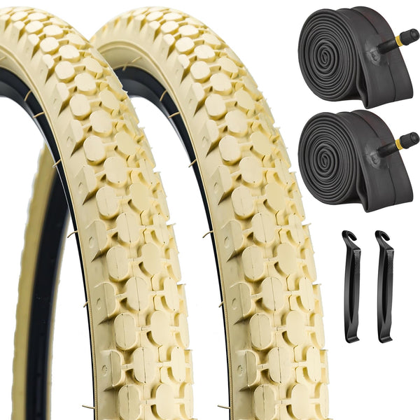 26" Bike Tire 26 x 2.125 Inch Folding Replacement Bicycle Tire for Beach Cruiser Bike