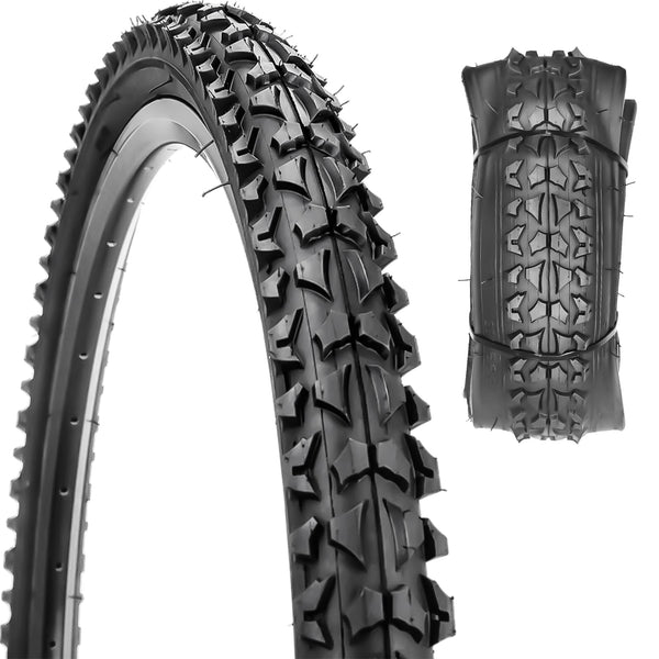 2 Pack 24" / 26"x 2.125" Bike Tire Folding Mountain Bike Replacement Bicycle Tire