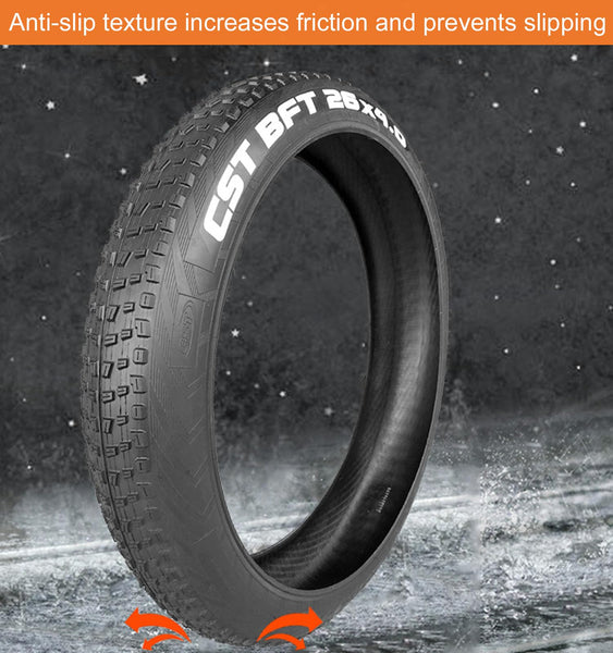 20x4.0 Fat Bike Tire, Replacement Bike Tires with Tube, Foldable Snow Bicycle Tires Kit, High-Performance Puncture Resistant Fat Tire for E-Bikes Mountain Bikes, Bike Tire for Street or Trail Riding