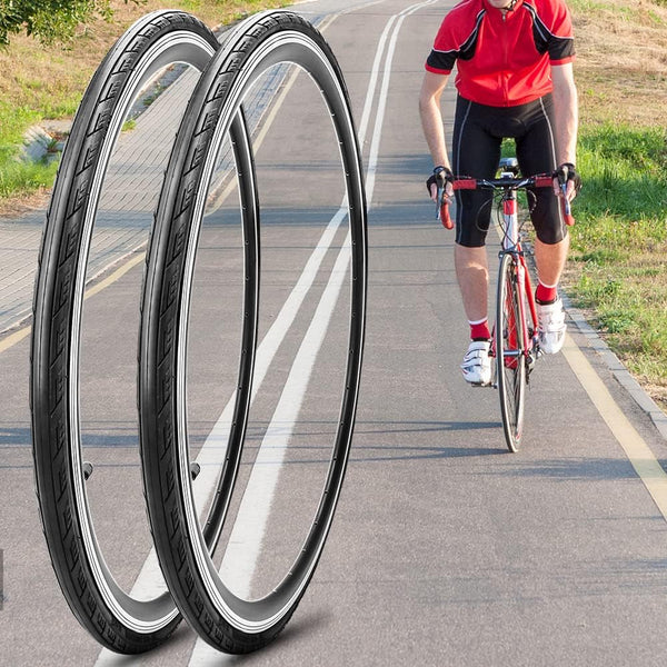 2 Pack 700x25C Bike Tire 700C Foldable Repalcement Tires for Road Bicycle