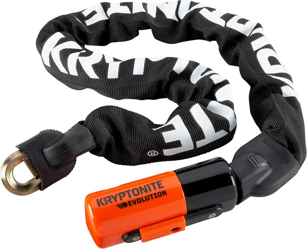 Kryptonite Evolution 1090 Bike Chain Lock, 3 Feet Long 10mm Steel Maximum Security Anti-Theft Chain with Keys, Sold Secure Gold Heavy-Duty Protection for E-Bikes, Motorcycles & Outdoor Gear | chain-bike-locks