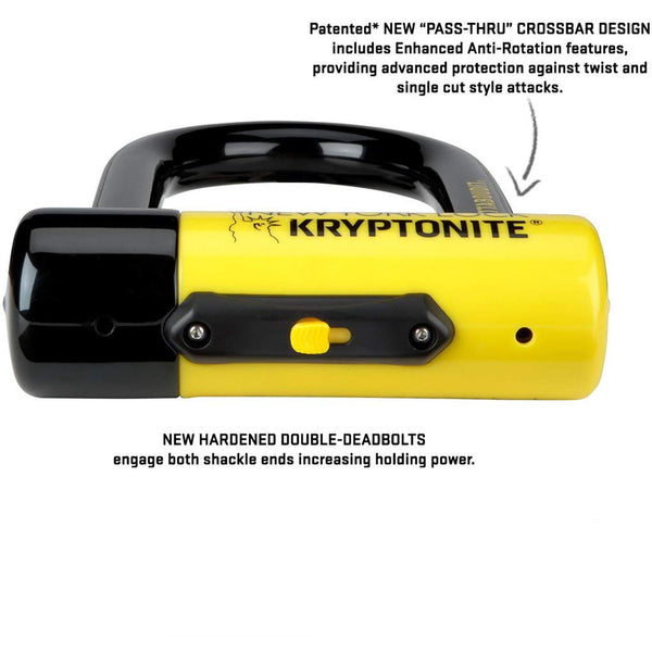 Kryptonite New York Fahgettaboutit Mini Bike U-Lock, Heavy Duty Anti-Theft Bicycle U Lock, 18mm Shackle with Keys, Ultimate Security Lock for Bicycles E-Bikes Scooters | bike-locks