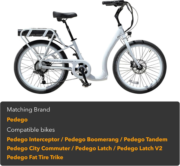 YS YOSE POWER 52V 17.5Ah Ebike Battery Compatible with PEDEGO Electric Bike 52V Electric Bike Batteries for Boomerang City Commuter Fat Tire Trike Interceptor Tandem Latch V2 Battery Replacement