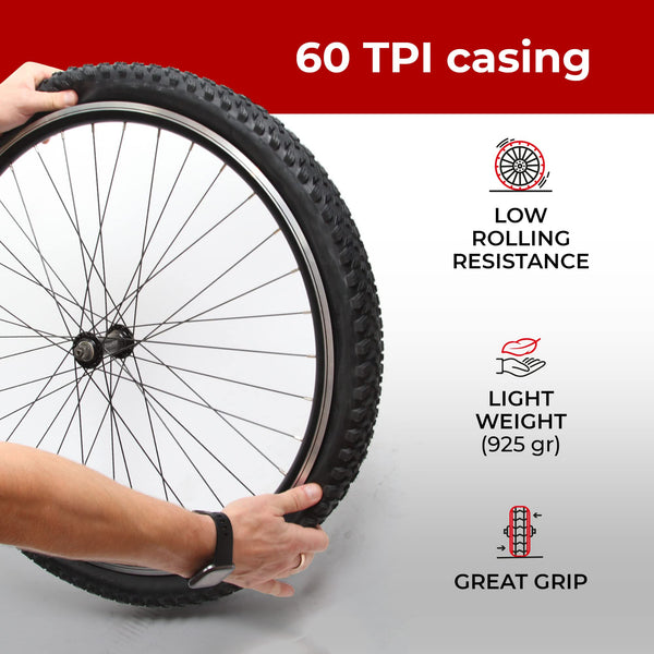 Fincci Set Foldable Kevlar 29x2.25 Mountain Bike Tire with Inner Tubes Schrader-Presta - 29 inch Bike Tire Maori 60 TPI with 1 mm Nylon Puncture Resistant for Electric, Enduro, MTB, XC Bicycle
