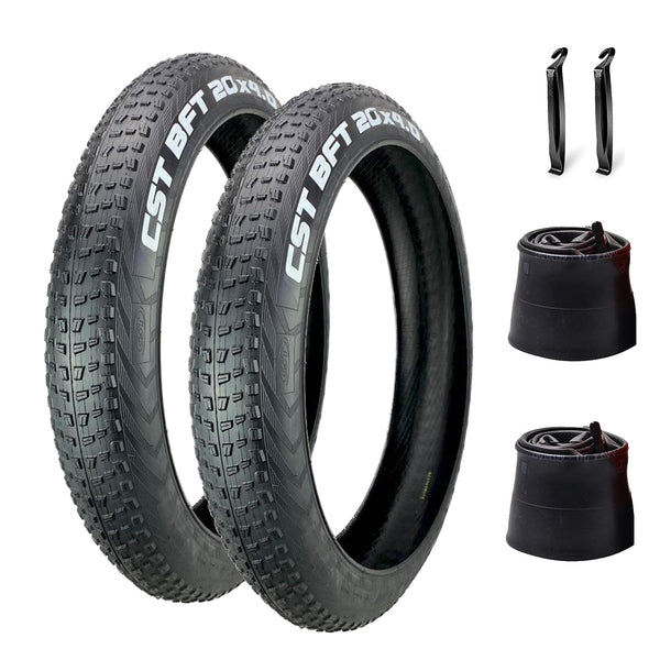 20x4.0 Fat Bike Tire, Replacement Bike Tires with Tube, Foldable Snow Bicycle Tires Kit, High-Performance Puncture Resistant Fat Tire for E-Bikes Mountain Bikes, Bike Tire for Street or Trail Riding