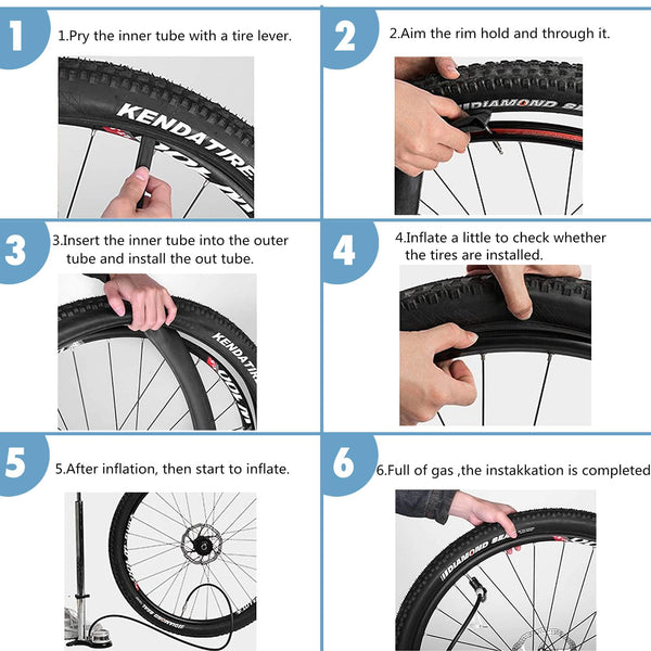 BWSHLF Fat Tire Bike Tube, 26 x 4.0 AV 35mm Schrader Valve/FV 33mm Presta Valve Inner Tube, High Air Tightness, Anti-Puncture, with 2 Tire Levers Included-2 Pack - TRIPPER ELECTRIC BIKES