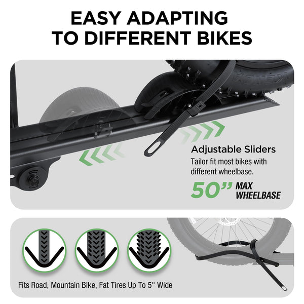 YOUNG ELECTRIC 200LBS EZ-FOLD Aluminum 2-Ebike Carrier with Ramp for Bikes and Electric Bike, Car SUV Truck Van RV and Trailer