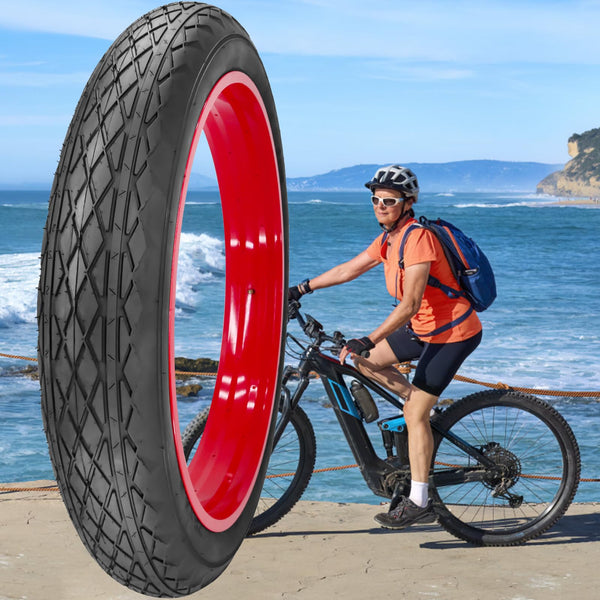 20x4.0 Bike Tire for Electric Bikes - Puncture Resistant All-Terrain Fat Tire with Durable Tread, High Traction for Mountain/Snow/Road - Compatible with E-Bikes 20x4.0 Inches