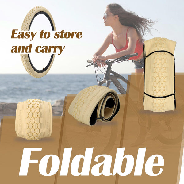 26" Bike Tire 26 x 2.125 Inch Folding Replacement Bicycle Tire for Beach Cruiser Bike