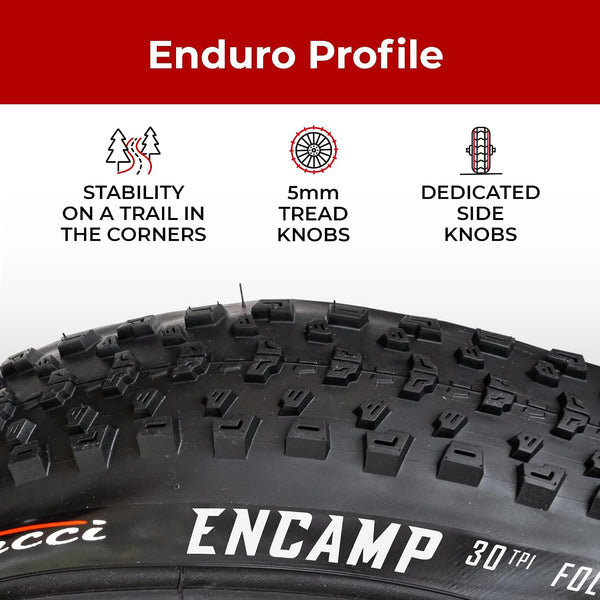 Fincci 26 x 2.25 Inch Foldable Mountain Bike Tires with Schrader Inner Tubes – 57-559 – 2 Pack – Kevlar Bead – MTB, Road & Off-Road Bicycle Tires