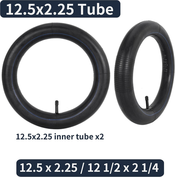 2Set 12 1/2 x 2 1/4 Bike Inner Tube 1.2mm Extra-Thick, 12.5x2.25 Inner Tube 57-203 and Repair Kit Compatible with Dirt Bike, Caster Trike, Jetson Kids Bike, Stroller, 12 Inch Bicycle Tire Tube