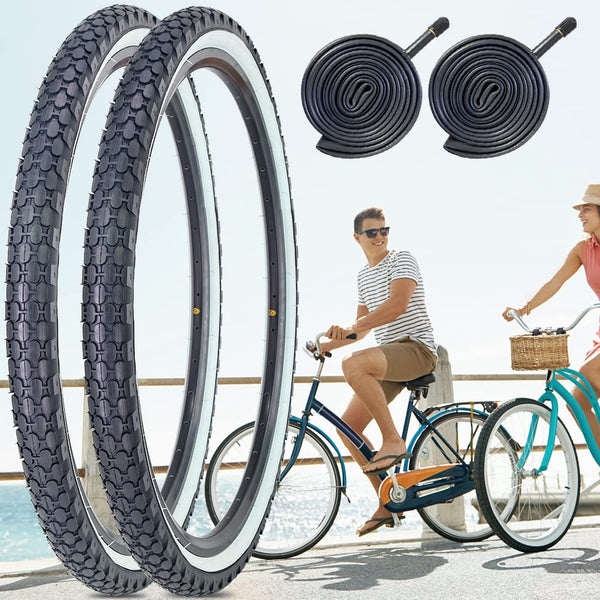 26" Bike Tire 26 x 2.125 Inch Folding Replacement Bicycle Tire for Beach Cruiser Bike