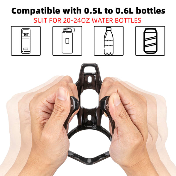 ROCKBROS Bike Water Bottle Holder Ultra-Light Bicycle Bottle Cages with Screws Tool, Universal Bike Cup Holder for Road MTB Mountain Bikes Cycling Accessories（2 Pack） - TRIPPER ELECTRIC BIKES