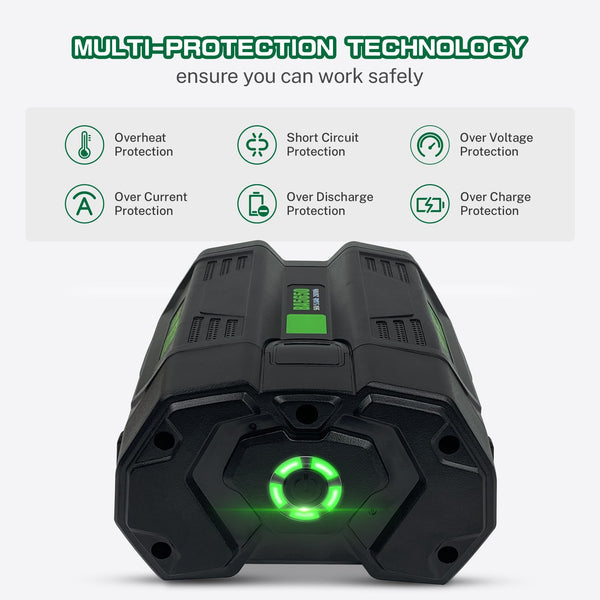 7500mAh Replacement for EGO 56V Battery BA2800 BA2800T BA4200 BA1400 Compatible with ST1502LB CS1604 LB4800 LB6504 LB5804 HT2400 56 Volt Power Tools Power+ Battery and Batteries Holder (56V7.5Ah)