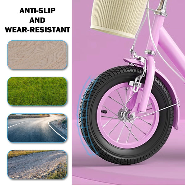 2 Pack 12 1/2 X 2 1/4(12.5x2.25) 14/16/20 x 2.125 Inch Bike Tire and Inner Tubes Set Suitable for 12.5/14/16/20 X 2.125 Folding Kids Bike Replacement Tires and Tubes Kit Fit for Most Children Bike