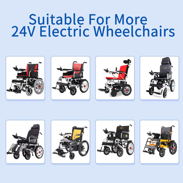 24V12Ah Lithium Battery for Wheelchair Battery, Built-in 30A BMS for 100W/250W/350W/500W/750W Motors,Replacement Lead-Acid Batteries, with 29.4V 2A Charger&Anderson Connector(24V 12AH)