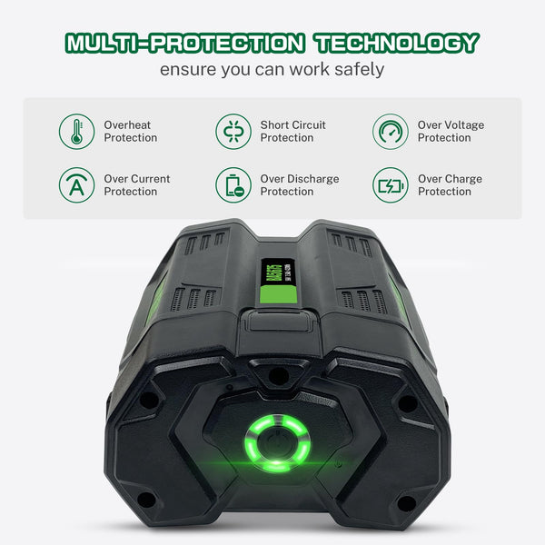 7500mAh Replacement for EGO 56V Battery BA2800 BA2800T BA4200 BA1400 Compatible with ST1502LB CS1604 LB4800 LB6504 LB5804 HT2400 56 Volt Power Tools Power+ Battery and Batteries Holder (56V7.5Ah)