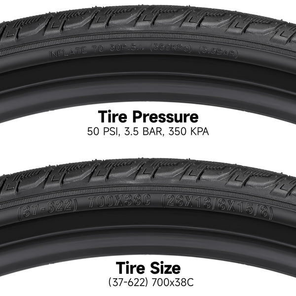 yeesport 2 PCS 700 x 38C Bike Tires and 2 PCS 700 x 35/43C Bike Inner Tubes with Valve 48mm, Plus 2 Tire Levers, Foldable Replacement Tires for Road Bicycle11