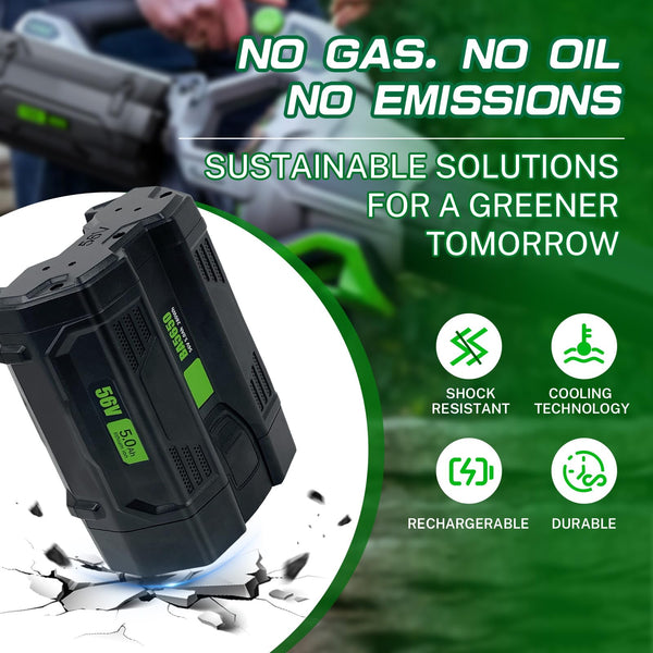 7500mAh Replacement for EGO 56V Battery BA2800 BA2800T BA4200 BA1400 Compatible with ST1502LB CS1604 LB4800 LB6504 LB5804 HT2400 56 Volt Power Tools Power+ Battery and Batteries Holder (56V7.5Ah)