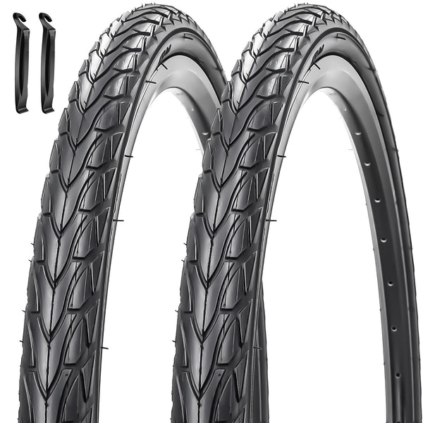 26x1.5 Bike Tires (40-559) 26 Inch Bike Tires or with 26" Bike Tubes 32mm Schrader Valve Suitable for 26 x 1.5 26 x 1.75 Bicycle Tires and Tubes for City Road Bicycles