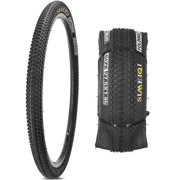 27.5 X 1.95 Inch Folding Bike Tires with 3mm Anti Puncture Proof Protection for Mountain Bicycles