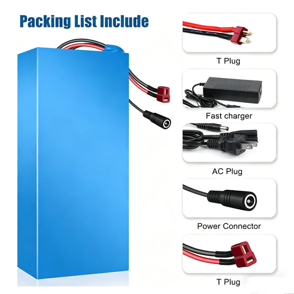 Ebike Battery 48V10Ah Lithium Battery Pack with 20A BMS, XT60 Connector for 200W-1500W Electric Bikes Scooters, ATVs, Electric Dirt Bikes(UL Certificated)
