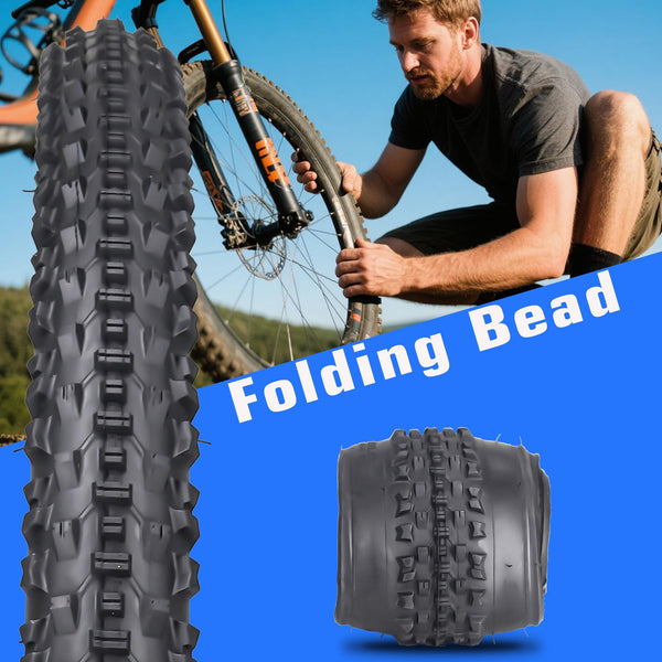 2 Pack 26 x 2.10/27.5 x 2.10 Bike Tires with 2 Inner Tubes and 2 Tire Levers Folding Bike Tires Fit for 26/27.5 X 1.95/2.10/2.125 Mountain Bike Beach Cruiser Bike City Urban Bicycles Bikes
