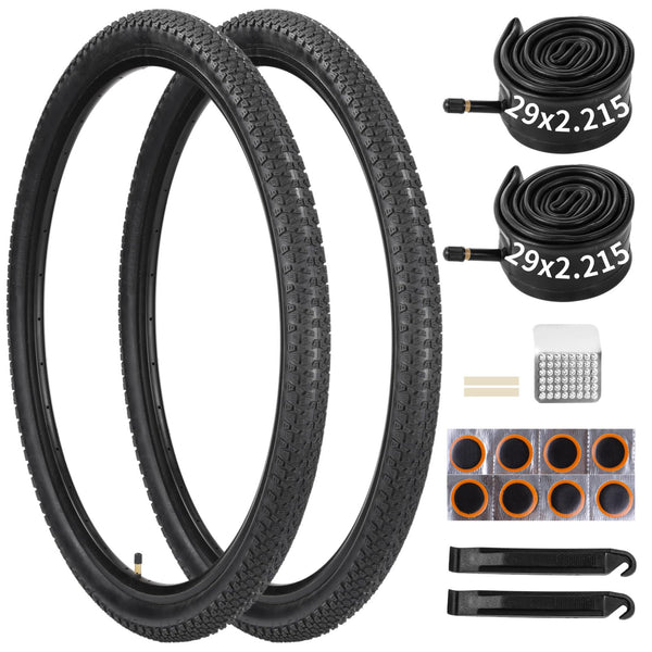 yeesport 29 inch Bike tire Replacement Set, 2-Pcs 29" x 2.215" Mountain Bike Tire Tube 57-622 with Levers Compatible Compatible with 29x2.0 29x2.10 29x2.125 Bicycle Tires