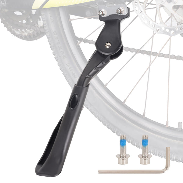 Bike Kickstand for Adult Bike, Black&Red | Adjustable Bicycle Kickstand for 24"-29" Bike, Kickstand for Kids Bike, Mountain Bike, Ebike