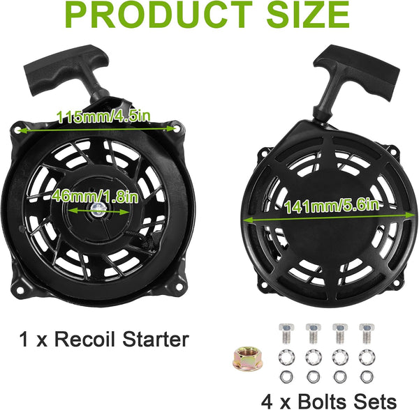497680 Recoil Starter Compatible with Brigs & Straton Pull Start Assembly, 497680 Rewind Starter Compatible with 6.75 Motor Craftman, Rotary 12368 Lawn Mower Recoil Starter Replace